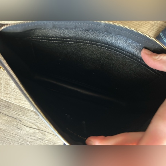 CELINE Envelope Crossbody Tricolor Leather Maroon Black - Picture 9 of 11